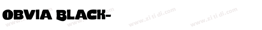 Obvia Black字体转换